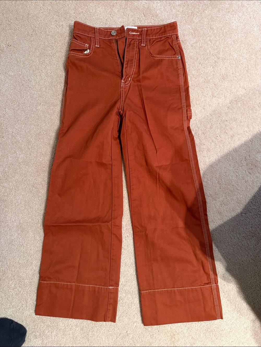 Current/Elliott Rust Orange Carpenter-Style Pants 23